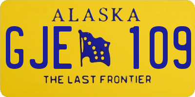AK license plate GJE109