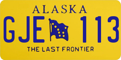 AK license plate GJE113