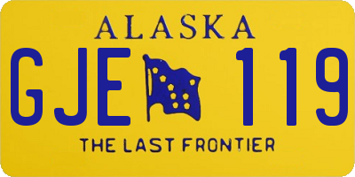 AK license plate GJE119