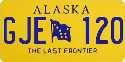 AK license plate GJE120