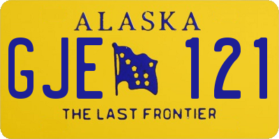 AK license plate GJE121