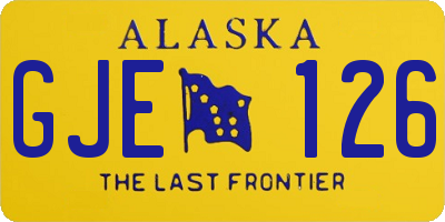 AK license plate GJE126