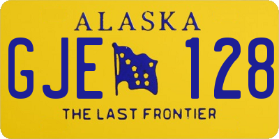 AK license plate GJE128