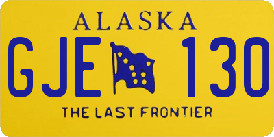 AK license plate GJE130