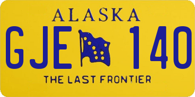 AK license plate GJE140