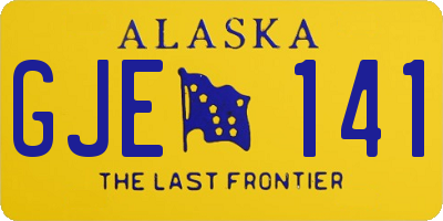 AK license plate GJE141