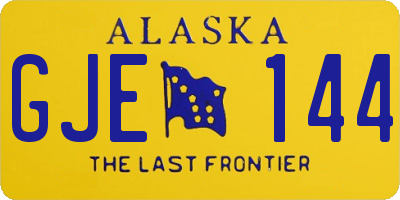 AK license plate GJE144