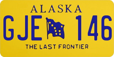 AK license plate GJE146