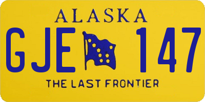 AK license plate GJE147