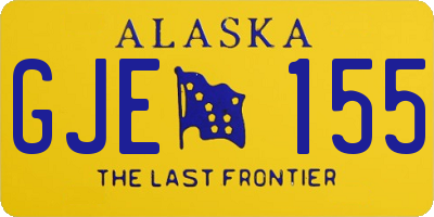 AK license plate GJE155