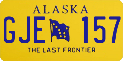 AK license plate GJE157