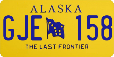 AK license plate GJE158
