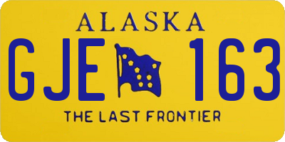 AK license plate GJE163
