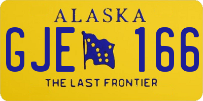 AK license plate GJE166