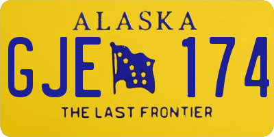 AK license plate GJE174