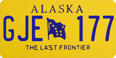 AK license plate GJE177