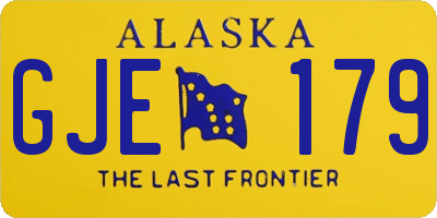 AK license plate GJE179