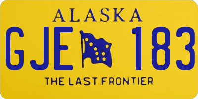 AK license plate GJE183