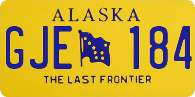 AK license plate GJE184