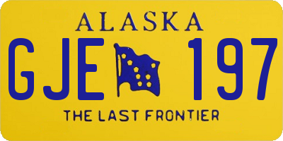 AK license plate GJE197