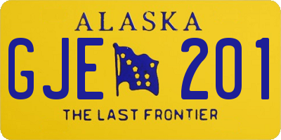 AK license plate GJE201