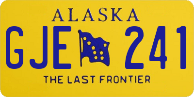 AK license plate GJE241
