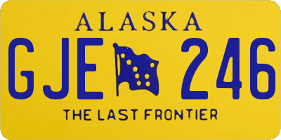 AK license plate GJE246