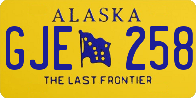 AK license plate GJE258