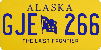 AK license plate GJE266
