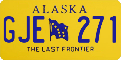 AK license plate GJE271