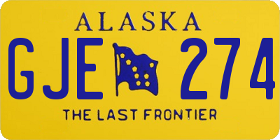 AK license plate GJE274