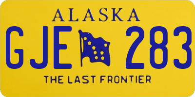 AK license plate GJE283