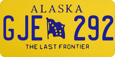 AK license plate GJE292