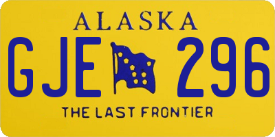 AK license plate GJE296