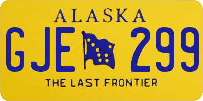 AK license plate GJE299