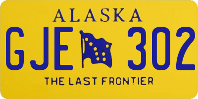 AK license plate GJE302