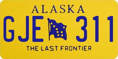 AK license plate GJE311