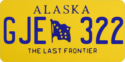 AK license plate GJE322