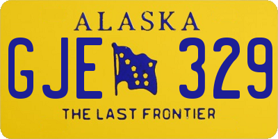 AK license plate GJE329