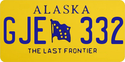 AK license plate GJE332