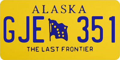 AK license plate GJE351