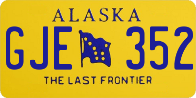 AK license plate GJE352