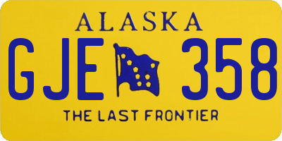 AK license plate GJE358