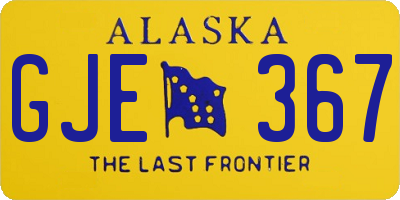 AK license plate GJE367