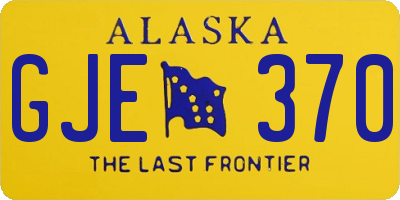 AK license plate GJE370