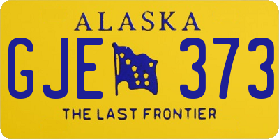 AK license plate GJE373
