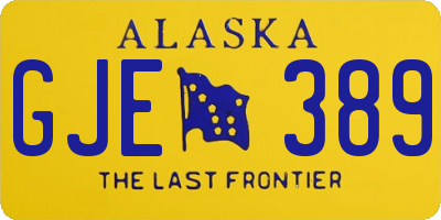AK license plate GJE389