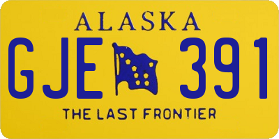 AK license plate GJE391
