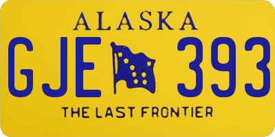 AK license plate GJE393