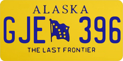 AK license plate GJE396